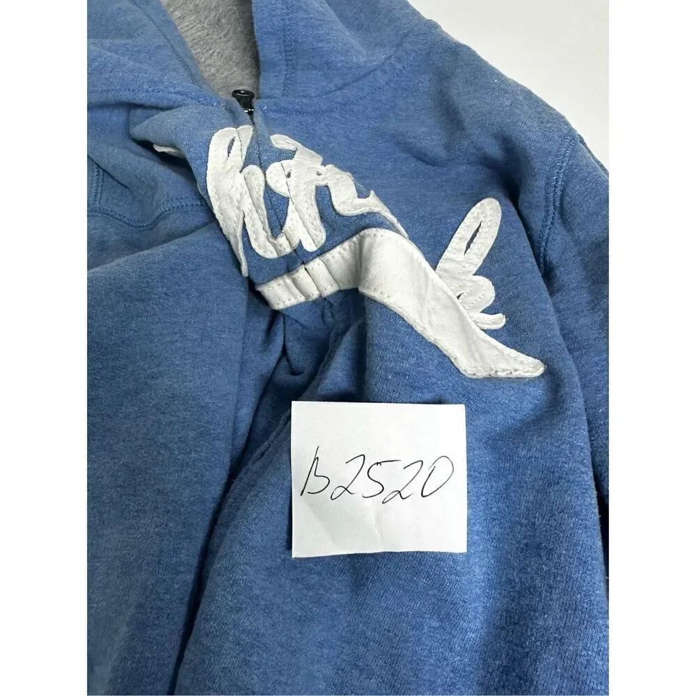 Oshkosh B’gosh Sherpa Lined Hooded Full Zip Cotton Blend Blue Logo Jacket Sz 14